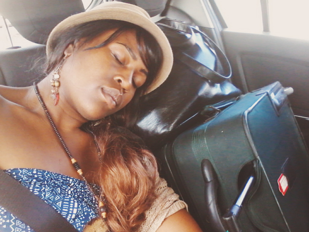 Taking a Blablacar into Amsterdam. My cheeky driver snapped a couple snoozes.